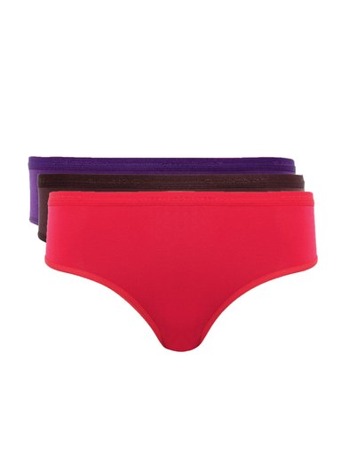 Enamor Women Pack of 3 Mid-Rise Bikini Brief