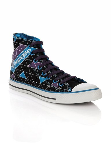 Converse Men CT Diamond Print HI Black Shoes
