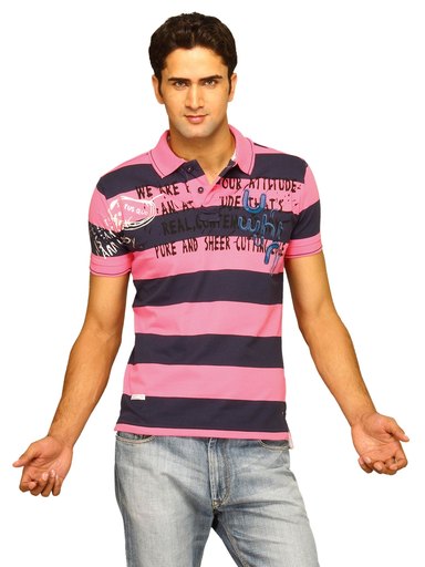 Status Quo Men's Fushia Polo T-shirt