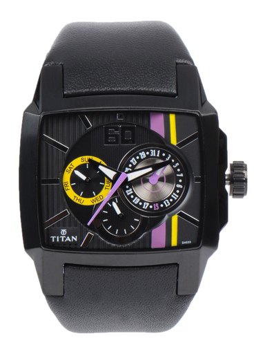 Titan Men Chronograph Black Dial Watch