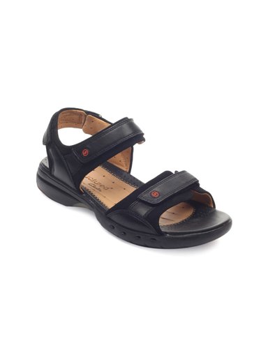 Clarks Women Black Handcrafted Leather Sandals