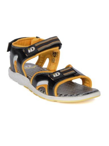 ID Men Black & Yellow Sandals