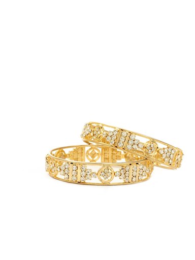 Royal Diadem Set of 2 Golden Bangles