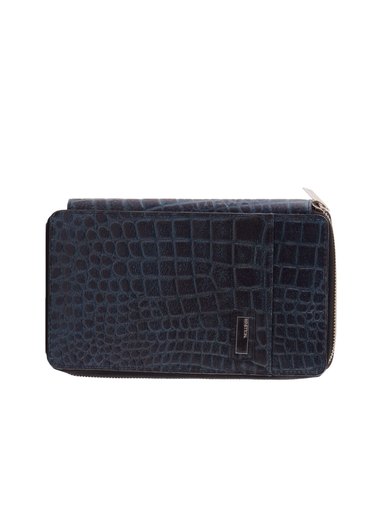 United Colors of Benetton Men Solid Blue Passport Holder