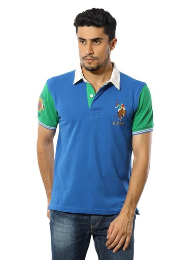 U.S.Polo Assn. Men Blue Polo T-shirt