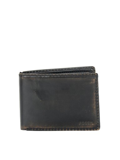 Fossil Men Faded Black Wallet