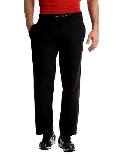 Urban Yoga Men Black Track Pants