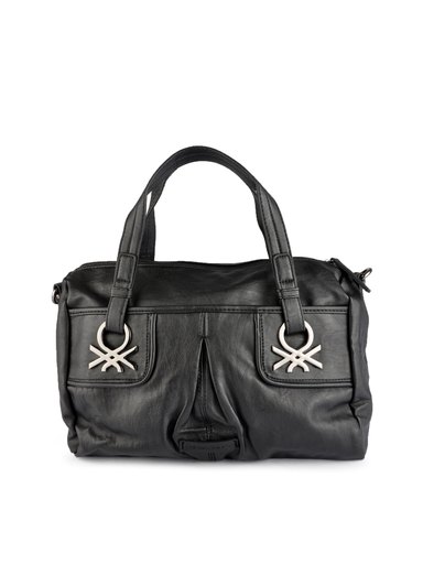 United Colors of Benetton Women Solid Black Handbags