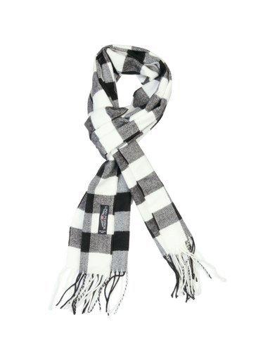 Lino Perros Men Black Check Scarf