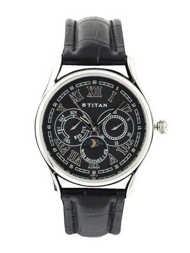 Titan Men Black Chronograph Watch
