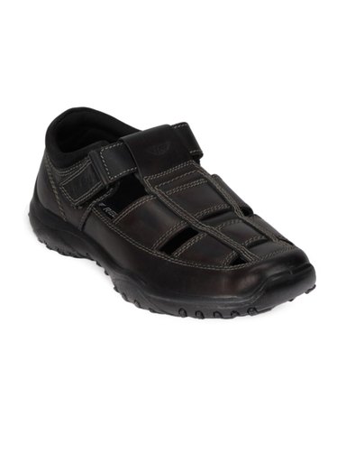 Red Tape Men Black Sandals