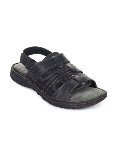 Red Tape Men Black Sandals