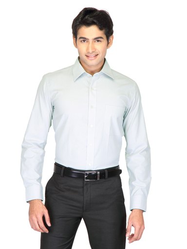 Mark Taylor Men White Striped Shirt