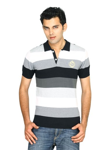 Puma Men's Knit Polo Black Polo T-shirt