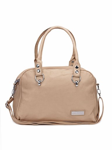 Lino Perros Women Leatherette Beige Handbag