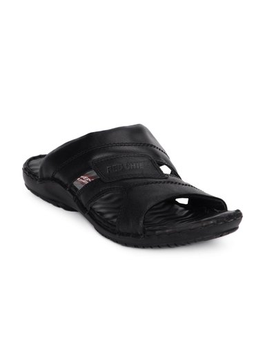 Red Chief Men Black Sandals
