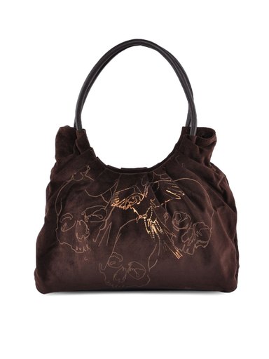 Baggit Women Brown Curls Hoor Handbag
