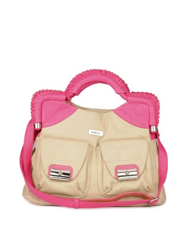 Mod'acc Women Pink & Beige Handbag