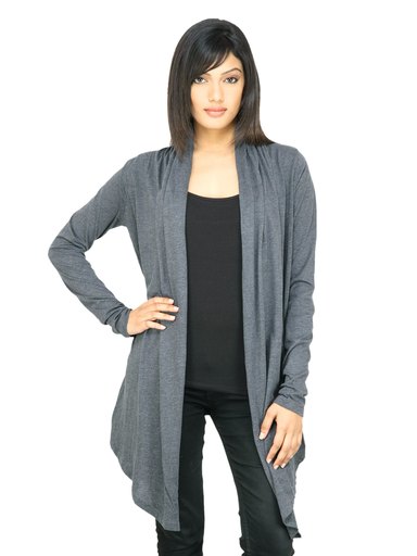 United Colors of Benetton Women Solid Grey Sweater