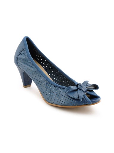 Enroute Women Blue Peep Toes