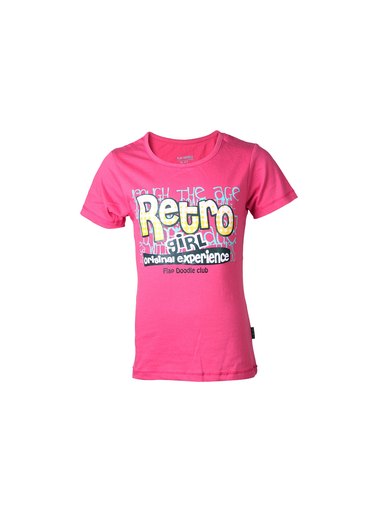 Doodle Kids Girls Pink Retro Top