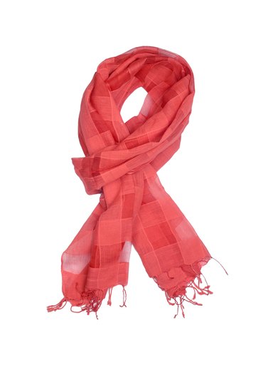 Fabindia Women Check Red Stole