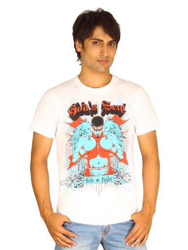 Guerrilla Men's God's Sent White T-shirt