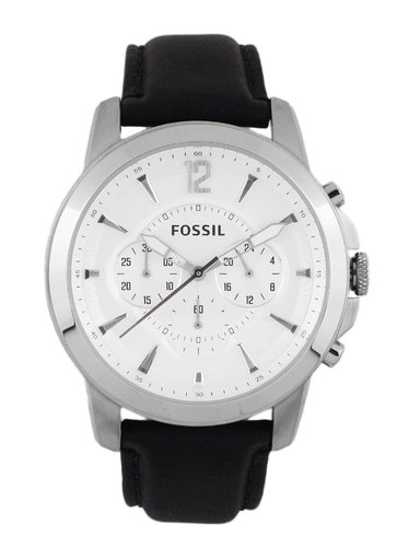 Fossil Men White Dial Chronograph Watch FS4647