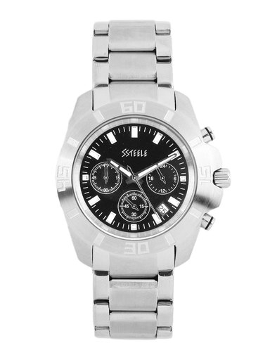 Maxima Men Black Dial Chronograph Watch