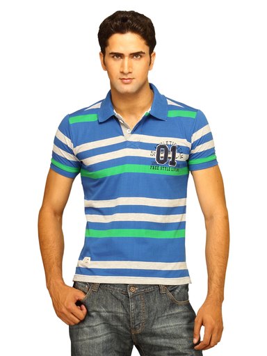 Status Quo Men's Blue Polo T-shirt