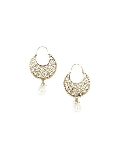 Royal Diadem White Earrings
