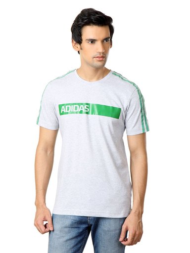ADIDAS Men Grey T-shirt