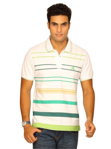 ADIDAS Men's White Polo T-shirt
