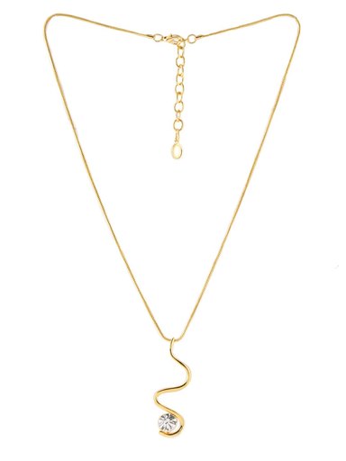 Estelle Women Gold Pendant with Chain
