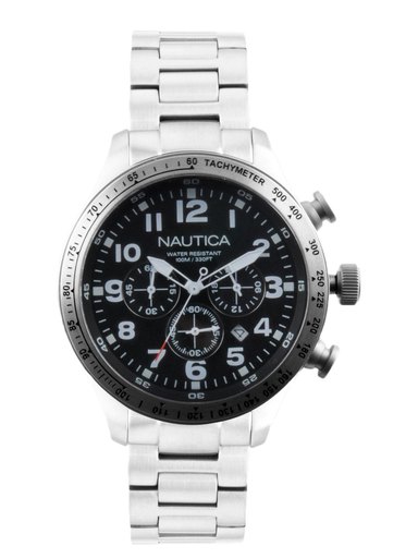 Nautica Men Black Dial Chronograph Watch