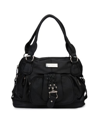 Lino Perros Women Leatherette Black Handbag