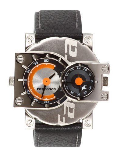 Fastrack Men Bikers Analog Steel Black Watch