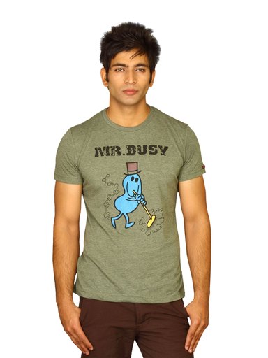 Mr.Men Men's Mr.Busy Grey T-shirt