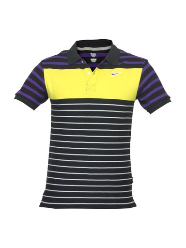 Nike Men Club Pique Black Polo T-shirt