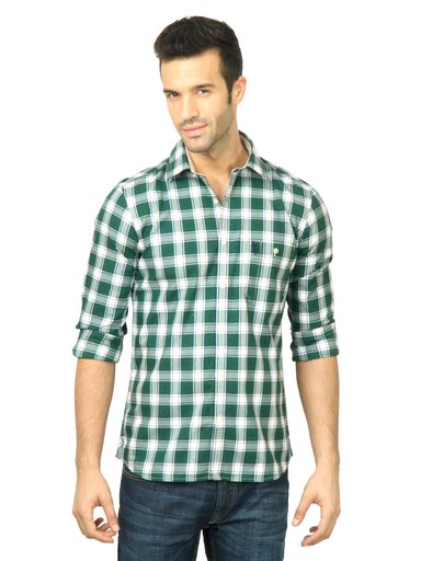 U.S. Polo Assn. Men Check Green Shirt