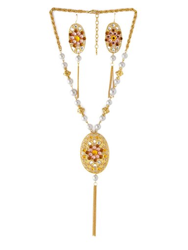 Estelle Women Gold Jewellery Set