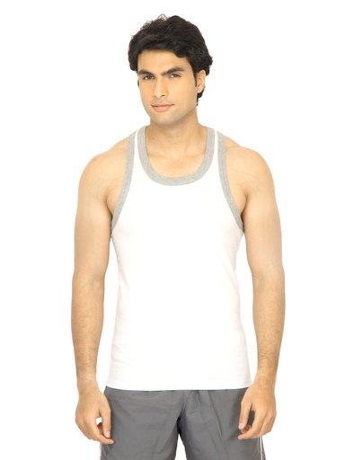 Undercolors of Benetton Men Racer White Innerwear Vest