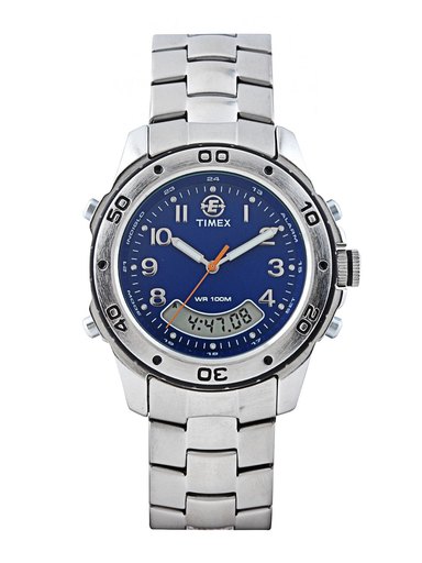 Timex Expedition Men Silver Toned Analogue & Digital Watch