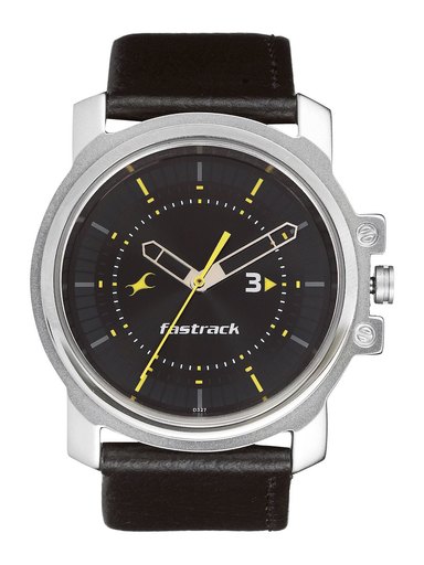 Fastrack Men Black Dial Watch NA3039SL02