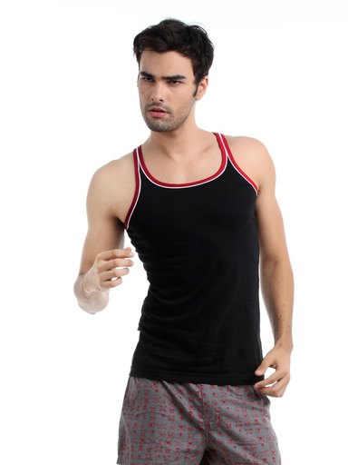 Chromozome Men Black Innerwear Vest