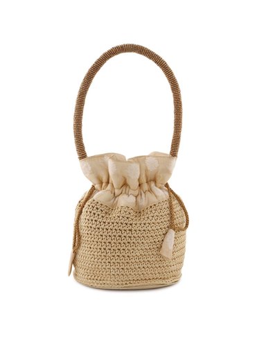 Fabindia Women Gold Crochet Purse