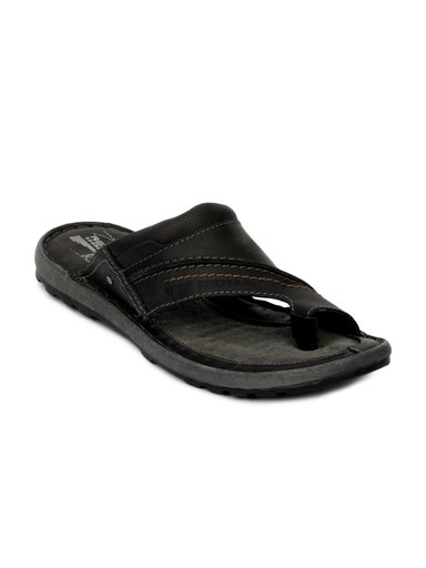 Red Tape Men Black Sandals
