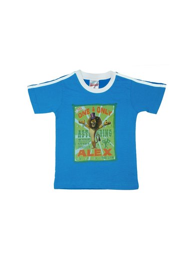 Madagascar3 Boys Printed Blue T-Shirt