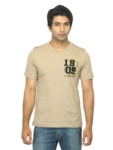 Locomotive Men Khaki T-shirt