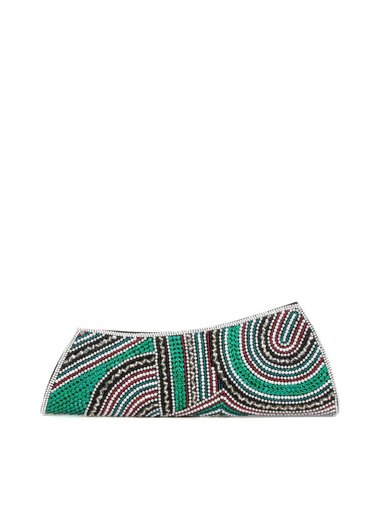 Spice Art Women Beaded Multi Coloured Clutch